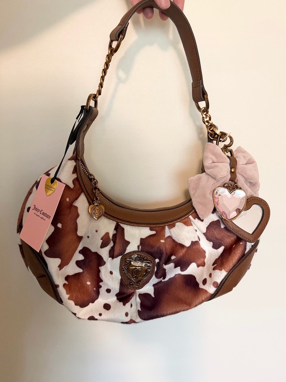 Juicy Couture viral cow print saddle bag